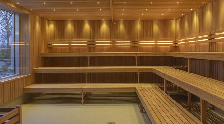 Den store fællesssauna i Ringsted Svømmeland